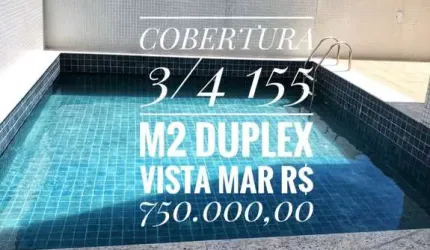 COBERTURA 3/4 2 SUÍTES 155 M2 VISTA MAR À VENDA NA GRAÇA SALVADOR BA