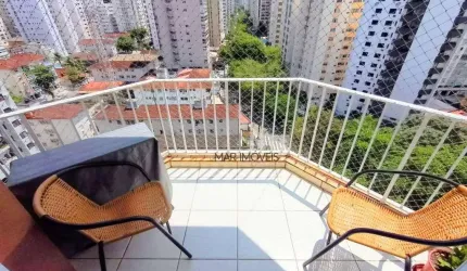 Apartamento com 3 dormitórios à venda, 125 m²- Praia das Pitangueiras - Guarujá/SP
