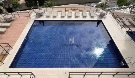 Apartamento em excelente localização com vista panorâmica da praia do Tombo no Guarujá!