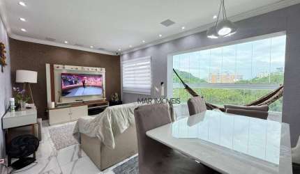 Apartamento com 3 dormitórios à venda, 100 m² por R$ 615.000 - Praia das Astúrias - Guarujá/SP