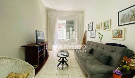 Apartamento 1 dormitório, na Pompeia - Santos/ SP - PRÉDIO FRENTE MAR!