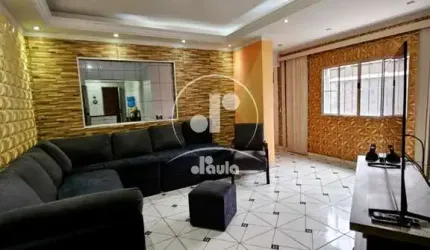 Sobrado de 222m² à Venda em Santo André-SP, Parque Novo Oratório: 3 Quartos, 1 Suíte, 2 Salas, 3 Banheiros e 2 Vagas