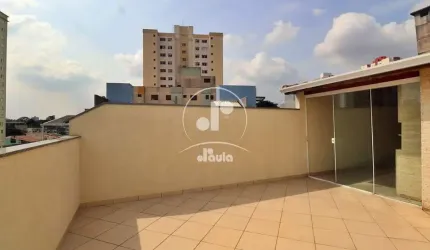 Vila Valparaíso. Cobertura sem condomínio com 104m2 (54 + 54)m2, 2 quartos, sendo 1 suíte, 2 lavabos, área gourmet, 2 vagas de garagem.