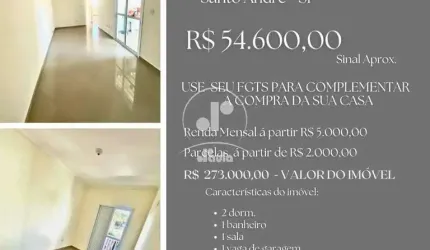Apartamento à venda, Jardim Santo André em Santo André/SP - Ref. 12747