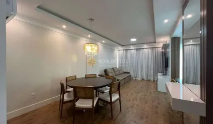 Garden Ville apartamento mobiliado com 3 suítes e 2 vagas na Meia Praia