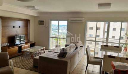 Apartamento MOBILIADO na Zona Sul com 3 dormitórios para alugar, 143 m² por R$ 6.893/mês - Jardim Irajá - Ribeirão Preto/SP