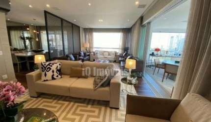 Apartamento no  Brooklin - 225 m2 - 4 suítes - varanda gourmet - 4 vagas + deposito