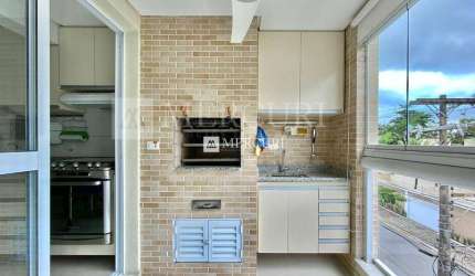 Apartamento com Varanda Gourmet, com 2 quartos (1 suíte) à venda, 79 m² por R$ 650.000 - Enseada - Guarujá/SP - Imobiliária Mercuri