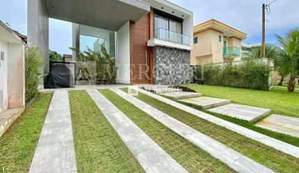 Casa no Guarujá, Condomínio Fechado, Jardim Pernambuco, com 4 quartos (4 suítes) à venda - Imobiliária no Guarujá