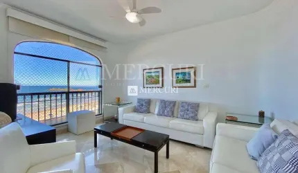 Apartamento Amplo Frente Mar com 4 quartos (2 suítes) à venda, 217 m² por R$ 1.200.000 - Pitangueiras - Guarujá/SP - Imobiliária Mercuri