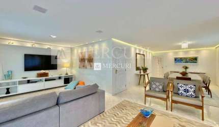 Apartamento Decorado com 4 quartos (4 suítes) à venda, 230 m² por R$ 1.300.000 - Pitangueiras - Guarujá/SP - Imobiliária Mercuri