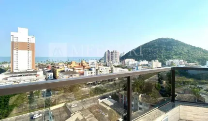 Cobertura no Guarujá, Enseada, com Piscina  e Varanda com Vista Mar, com  2 Quartos, Mercuri Imóveis - Imobiliaria no Guarujá.