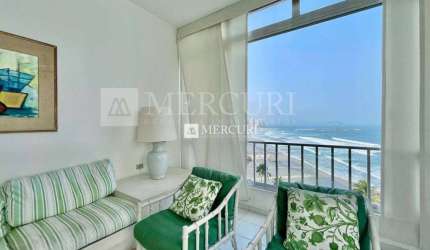 Apartamento com Vista para o Mar, 3 quartos à venda, 190 m² por R$ 1.200.000 - Pitangueiras - Guarujá/SP - Imobiliária Mercuri