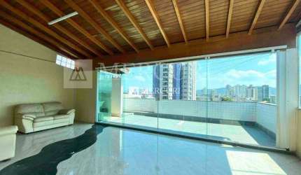 Cobertura duplex no Guarujá, Enseada,  churrasqueira e suítes
