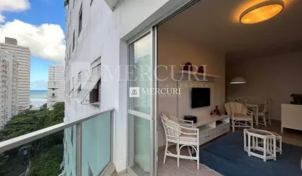 Apartamento no Guarujá, Pitangueiras, Com Sacada e 3 Quartos