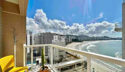 Cobertura no Guarujá, Tríplex, na Praia das Astúrias, com piscina, vista para o mar e 2 vagas de garagem - Imóvel no Guarujá.