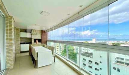Apartamento no Guarujá, Enseada, Vista Mar, 4 Quartos e Varanda Gourmet.