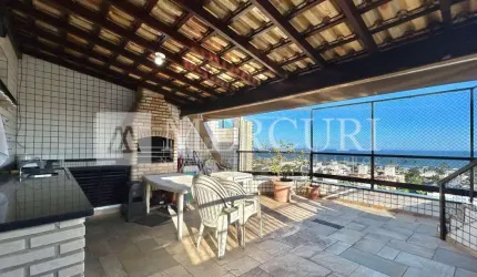 Cobertura no Guarujá, Enseada, com vista mar, Piscina e Churrasqueira.