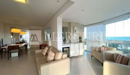 Apartamento no Guarujá, Enseada, com Vista Mar e com varanda goumert.