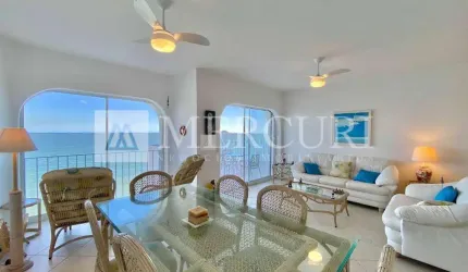 Apartamento no Guarujá, Pitangueiras, Frente para o mar, Vista mar, 3 quartos sendo 1 suíte.