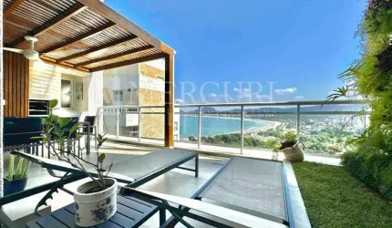 Cobertura no Guarujá, Vista Mar, Condomínio Verdemar, 4 suítes, 4 vagas, Piscina e Churrasqueira. Estuda Permuta - Mercuri Imóveis Guarujá