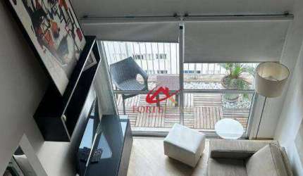 Apartamento com 1 dormitório para alugar, 44 m² por R$ 6.000,00/mês - Moema - São Paulo/SP
