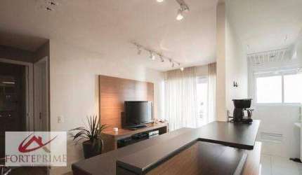 Apartamento com 1 dormitório para alugar, 50 m² por R$ 5.727,56/mês - Campo Belo - São Paulo/SP