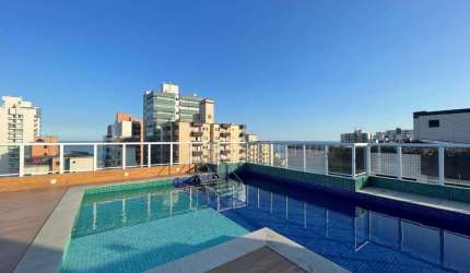 Apartamento com vista mar, varanda gourmet com 1 dormitórios no bairro Guilhermina na Praia Grande SP