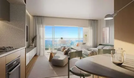Flat frente mar com 1 dormitório à venda na Vila Tupi - Praia Grande/SP