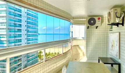 Apartamento com 4 dormitórios para alugar, 185 m² por R$ 8.500/mês - Canto do Forte - Praia Grande/SP