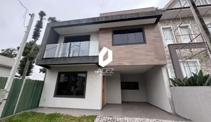 Sobrado novo a venda em condomínio no Pinheirinho com 3 quartos e 1 suíte.