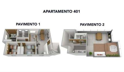 Cobertura à venda, 1 quarto, 2 vagas, Araguaia - Belo Horizonte/MG
