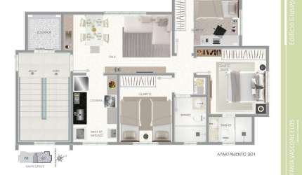 Apartamento à venda, 3 quartos, 1 suíte, 2 vagas, Milionários - Belo Horizonte/MG
