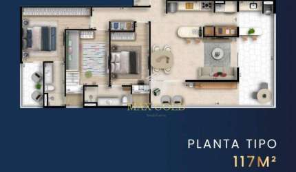 Apartamento com 3 dormitórios à venda, 117 m² por R$ 998.000,00 - Jardim das Nações - Taubaté/SP