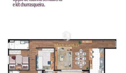 Apartamento com 3 dormitórios à venda, 106 m² por R$ 700.297,00 - Barranco - Taubaté/SP