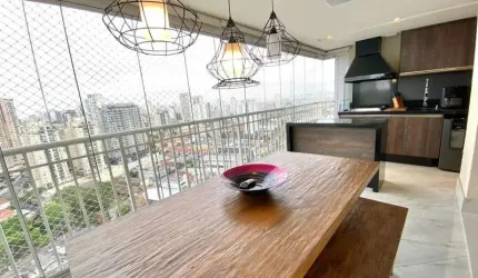 APTO A VENDA NO JD ANÁLIA FRANCO, MOBILIADO, TERRAÇO GOURMET, 02 VAGAS !!