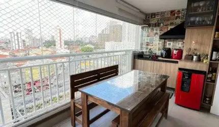 APTO A VENDA NO TATUAPÉ, SEMI MOBILIADO, 03 SUÍTES, TERRAÇO GOURMET, 02 VAGAS !!
