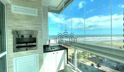 Apartamento frente mar com 2 dormitórios, sendo 1 suíte à venda, 79 m² por R$ 720.000 - Vila Guilhermina - Praia Grande/SP