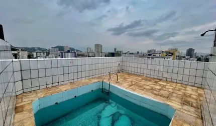 Cobertura de luxo à venda em Santos-SP, no bairro Campo Grande: 3 quartos, 1 suíte, 3 salas, 3 banheiros, 2 vagas de garagem, 404m².