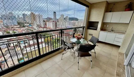 Apartamento com 3 quartos, Embaré, Santos