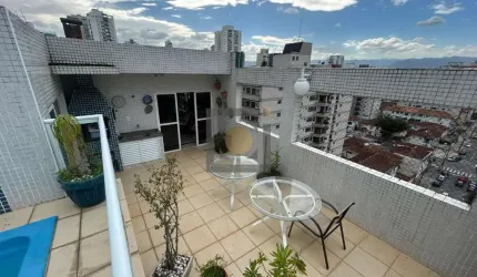 Cobertura de Luxo no Embaré: 4 Quartos, Piscina Privativa e Churrasqueira! Agende sua visita agora!