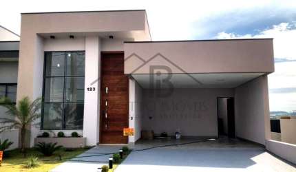 VENDE-SE BELÍSSIMA CASA NO CONDOMÍNIO JARDIM PIEMONTE COM 198 m2 DE ÁREA CONSTRUÍDA EM UM LOTE DE 300 m2