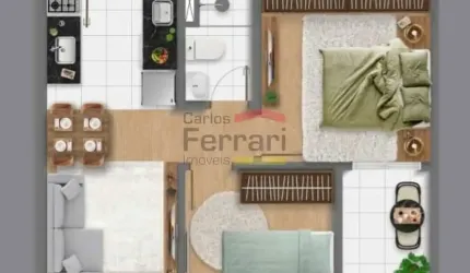 Apartamento 39m² Perdizes 2 dormitórios sacada sem vaga Salão de Festa Coworking FirePlace Playgroud