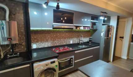 Apartamento Mobiliado no Bairro Fátima, churrasqueira no imóvel, salão de festas, elevador