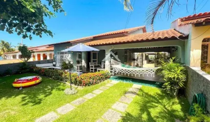 Casa com 6 suítes à venda ou p/LOCAÇÃO no Cond. Moinhos da Aldeia - Balneário,250 m² por R$ 1.400.000 ou R$7,650,00 - São Pedro da Aldeia/RJ