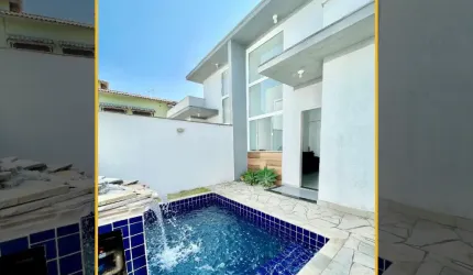 VENDO LINDA CASA LINEAR COM 2 DORMITÓRIOS E PISCINA  NA ENSEADA EM RIO DAS OSTRAS