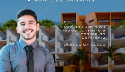 Apartamento em Porto de Galinhas | No Centrinho | 50 m do Mar | Serviços de Resort