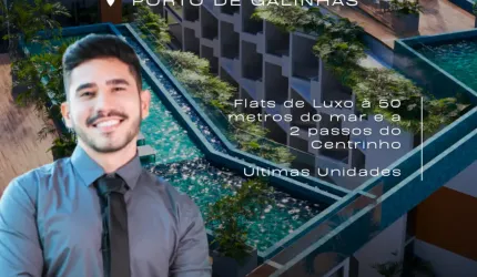 Apartamento em Porto de Galinhas | No Centrinho | 50 m do Mar | Serviços de Resort
