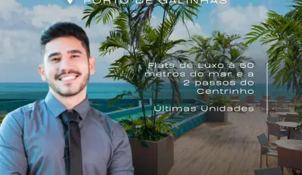Apartamento em Porto de Galinhas | No Centrinho | 50 m do Mar | Serviços de Resort