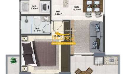 Apartamento com 1 dorm, Guilhermina, Praia Grande - R$ 226 mil, Cod: 377254